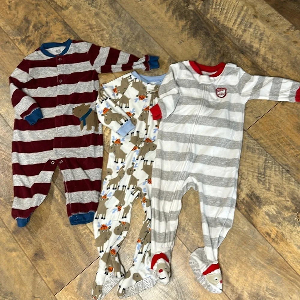 CARTER’S Bundle of Boys’ Fleece Blanket Sleepers, Size 18M